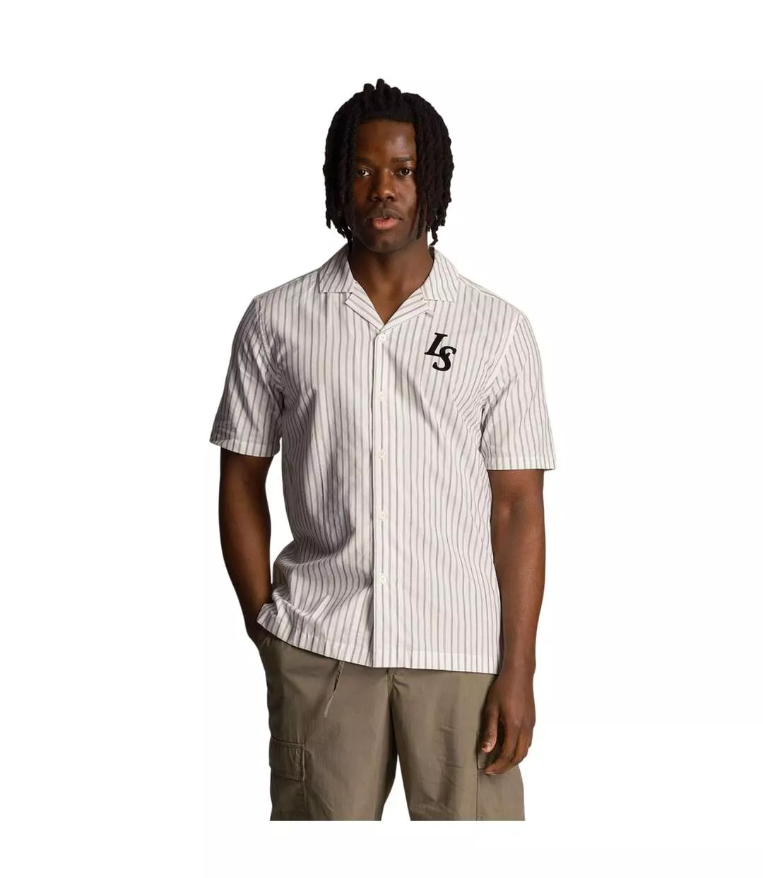 Chemise Motif Fines Rayures Homme Blanc Lyle & Scott-1