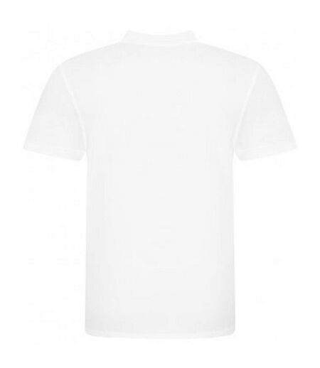 Mens piqu cotton short-sleeved polo shirt white Awdis