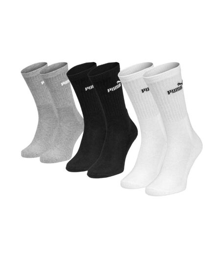 X3 paires de chaussettes blanches/grises/noires homme puma elements - 35/38