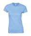 Gildan Womens/Ladies Softstyle Plain Ringspun Cotton Fitted T-Shirt (Light Blue) - UTPC5864
