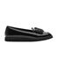 Womens/ladies  Flat Loafers Black Patent Alpha-3