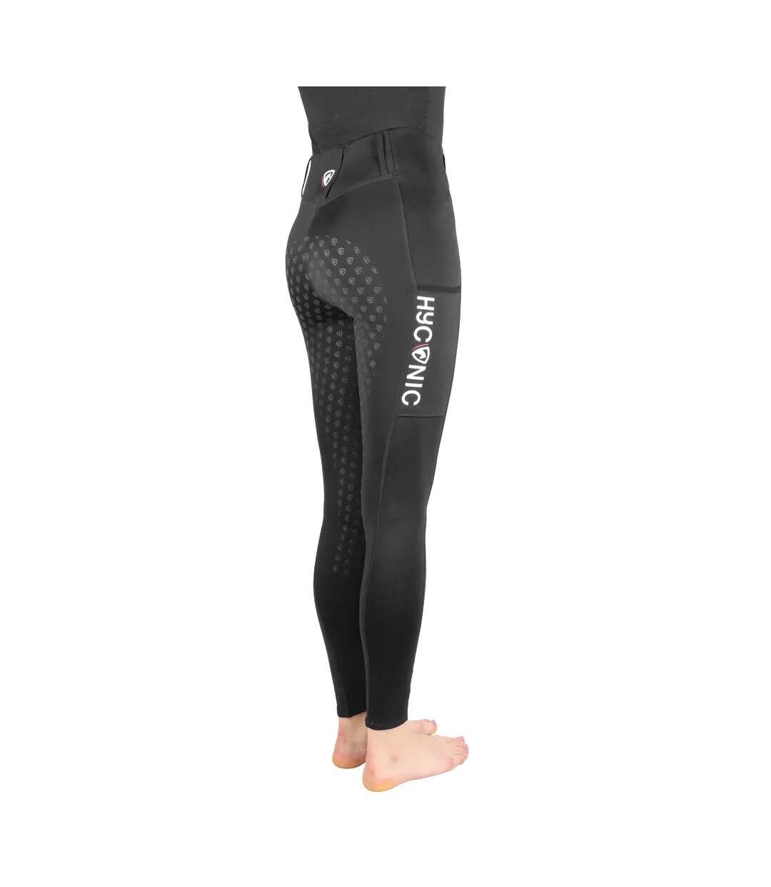 Collant d'équitation soria femme noir HYCONIC