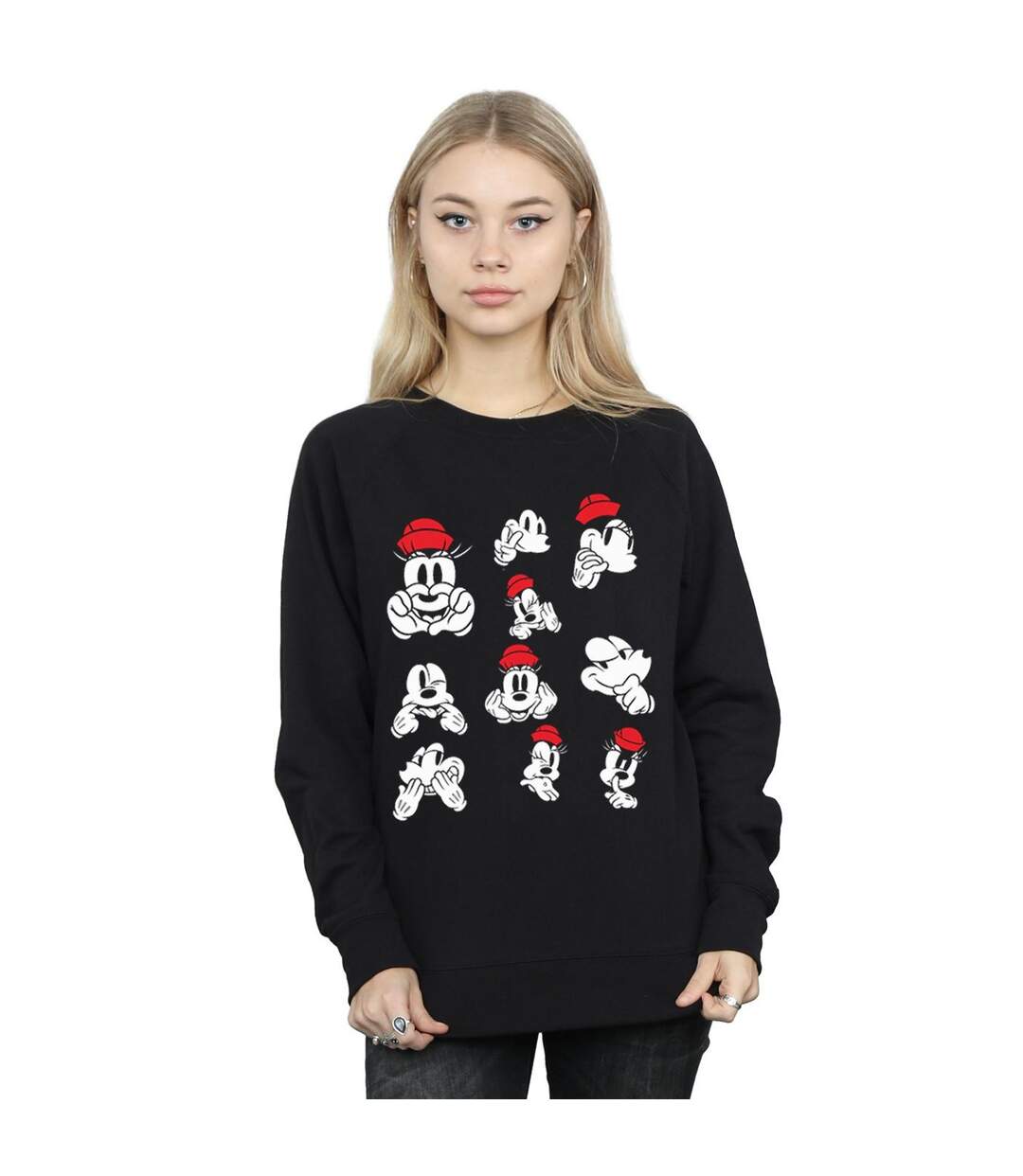 Disney Sweatshirt Femmes/Dames Minnie Mickey Photo Poses (Noir) - UTBI28392-2