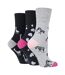 6 paires de chaussettes à motifs non élastiques pour dames-3
