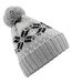 Beechfield Fair Isle - Bonnet tricoté - Adulte unisexe (Gris clair/Noir) - UTRW2029