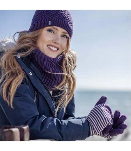 Cache-Cou Femme Épais Tricot avec Doublé Polaire