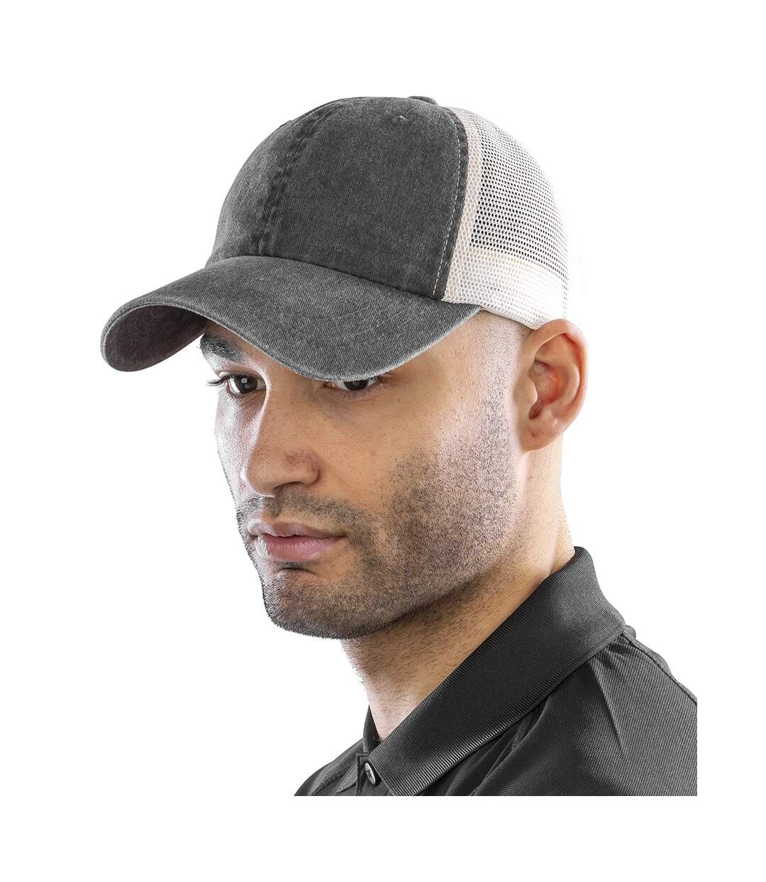 Casquette Motif/style Rétro Adulte Vieux Noir Result Headwear-4