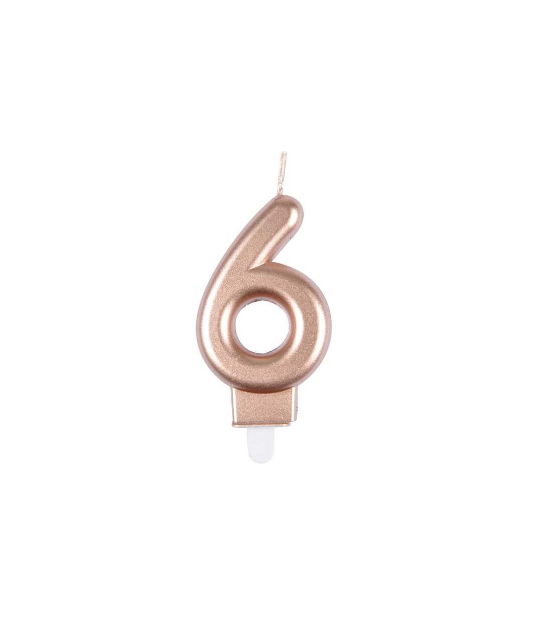 Bougie d'Anniversaire Chiffre 6 7cm Rose Gold