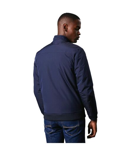 Mens short wadded blouson jacket navy Maine