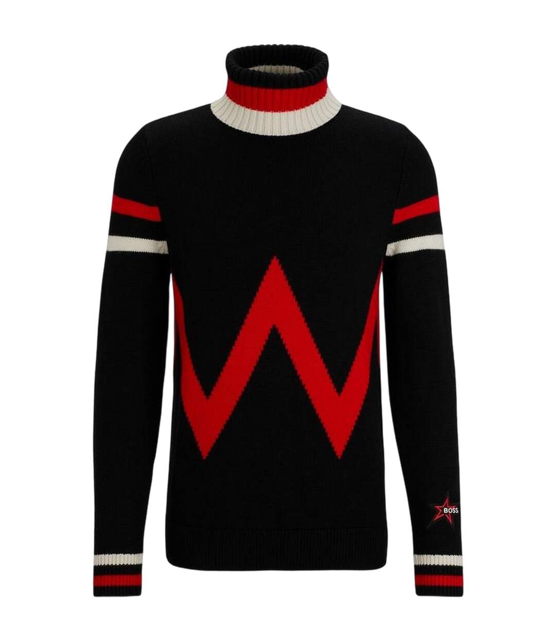 Sweat Ski Motif/style Géométrique Homme Noir Boss-2