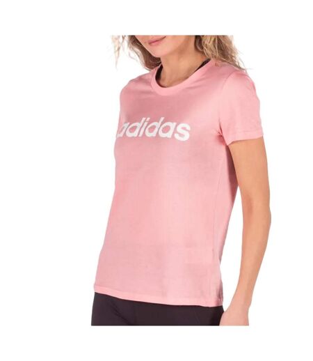 T-shirt rose femme adidas w e lin slim t