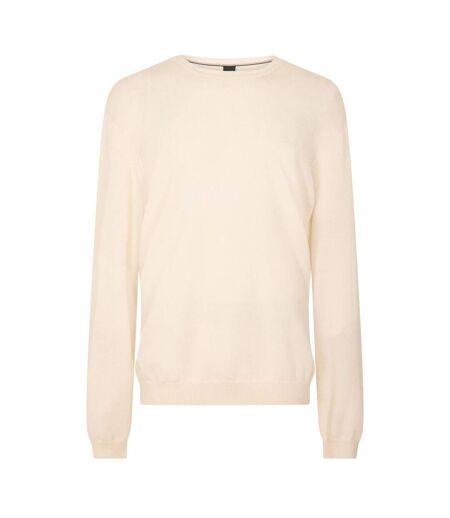 Mens Crew Neck Regular Long-sleeved Sweatshirt White Boss