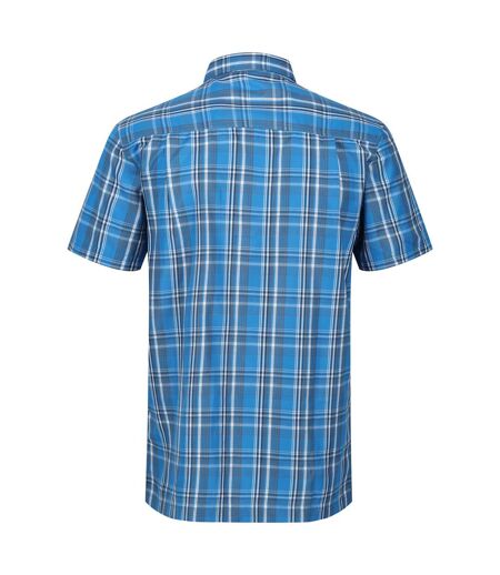 Regatta Mens Mindano VII Checked Short-Sleeved Shirt (Indigo Blue) - UTRG9576