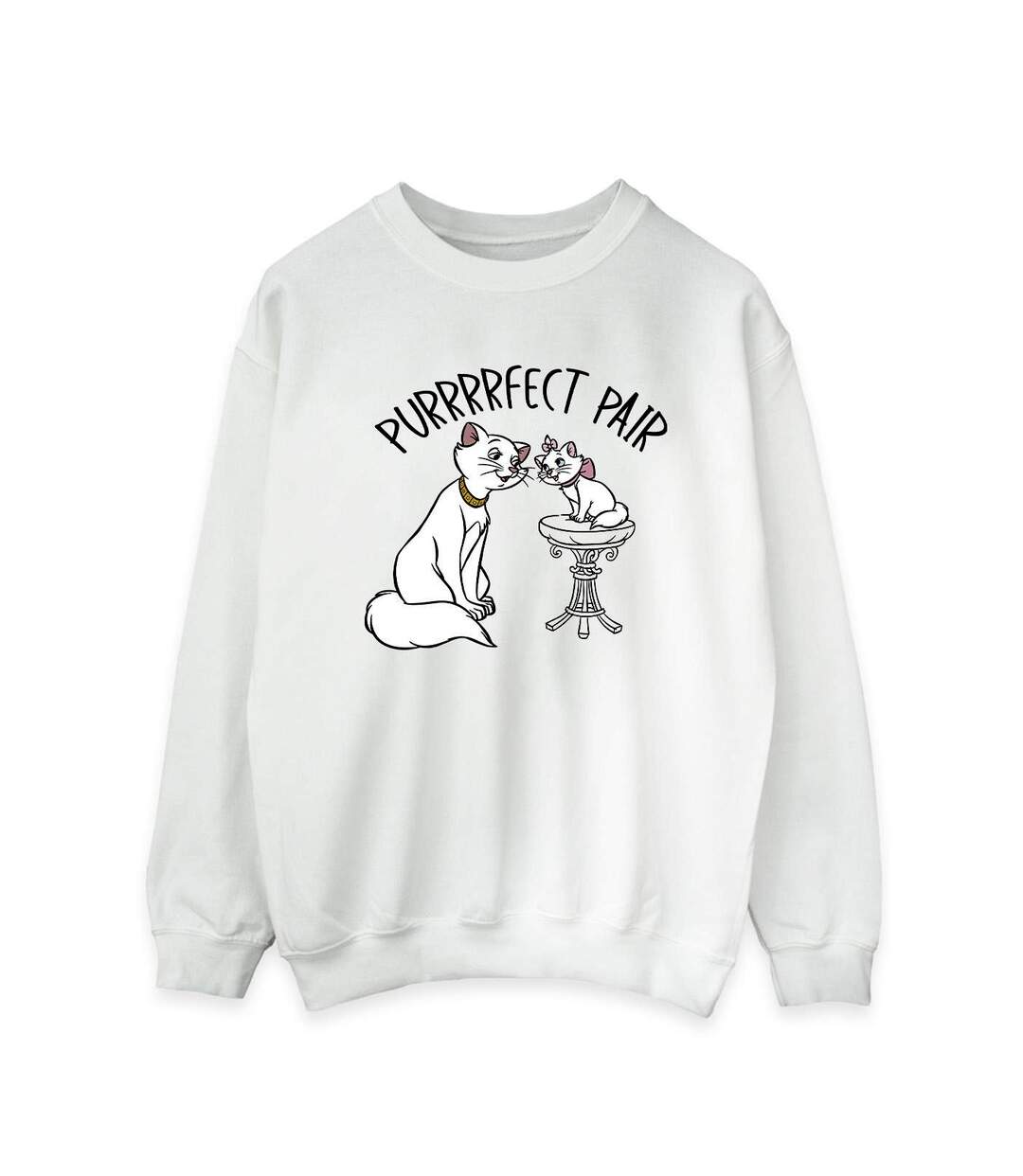 Disney Sweatshirt The Aristocats Purrfect Pair Womens/Ladies (Blanc) - UTBI6987-1