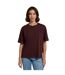 Womens/ladies idol relaxed fit t-shirt dark burgundy Animal