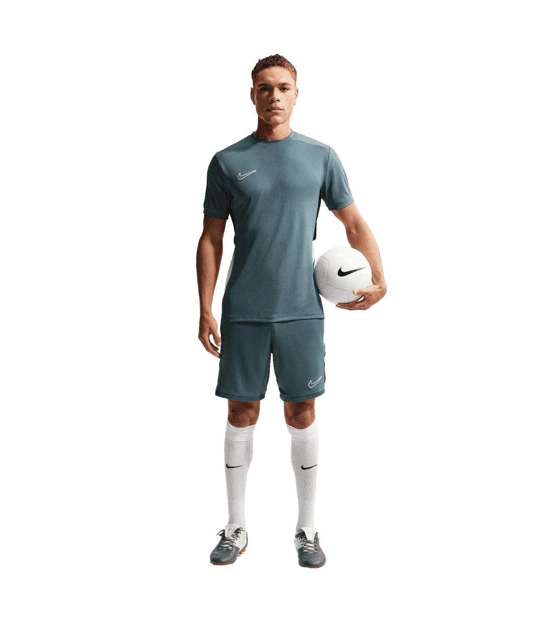 Mens Academy Training T-shirt Slate White Nike-1