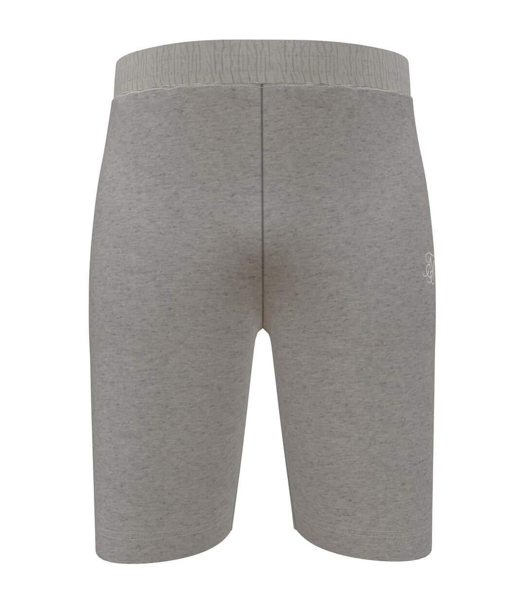 Short De Jogging Motif/style Logo Homme Gris Chiné Chiné SikSilk-1