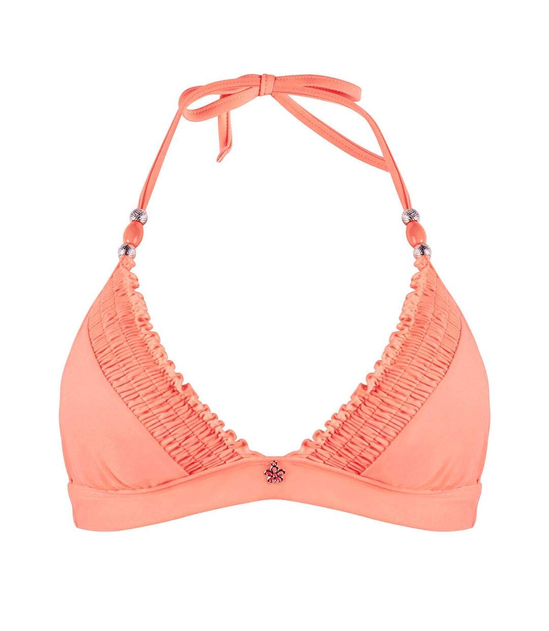 Haut de maillot triangle corail fluo Ensoleillée by Brigitte Bardot-1