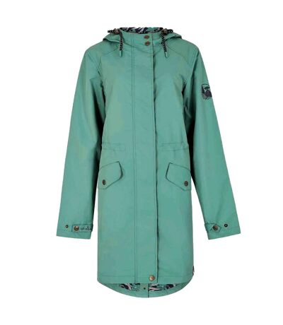 Womens/ladies delara shower resistant jacket dark jade Weird Fish