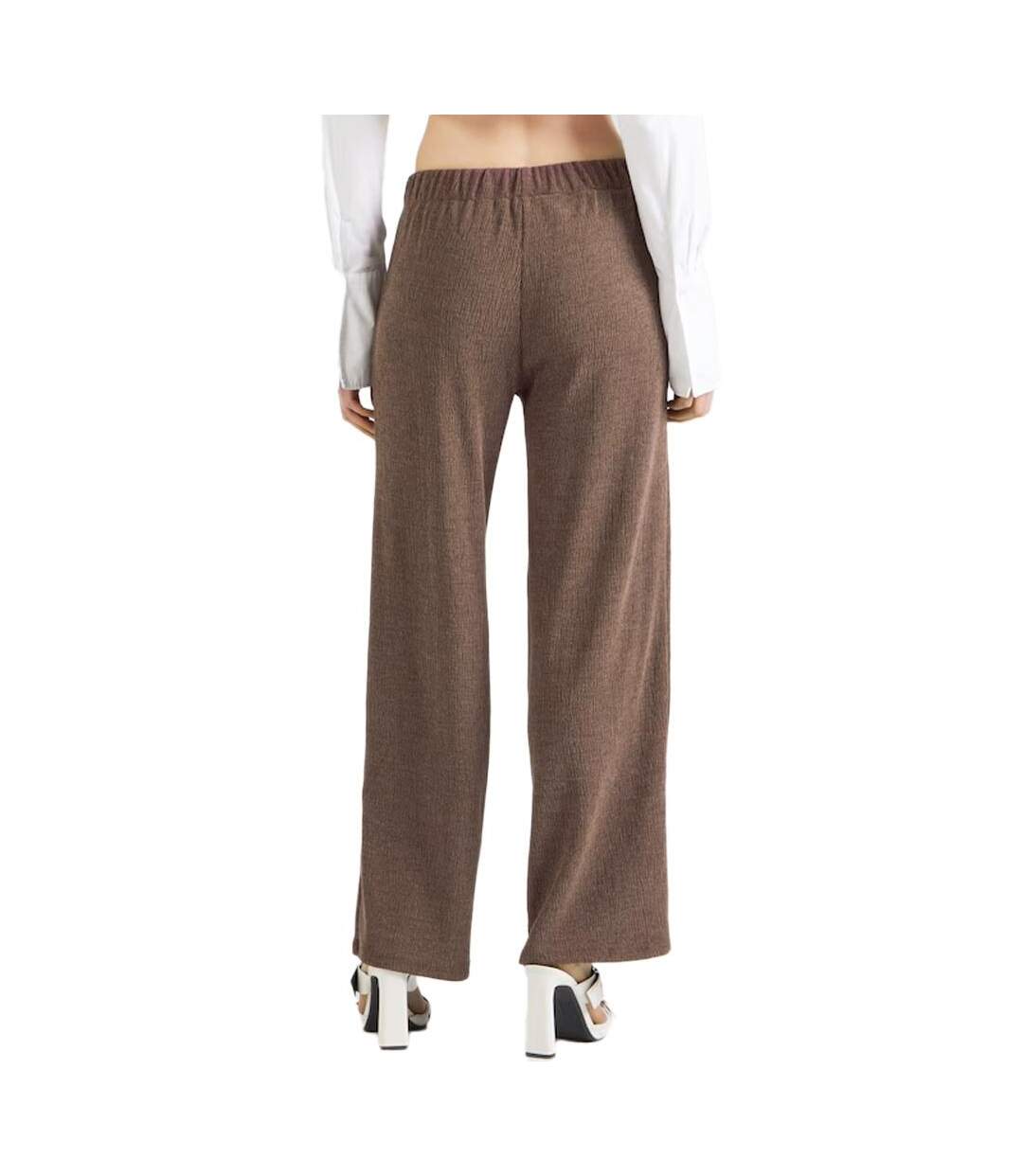 Pantalon fluide marron femme vero moda luna - l-2