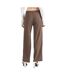 Pantalon fluide marron femme vero moda luna - l-2