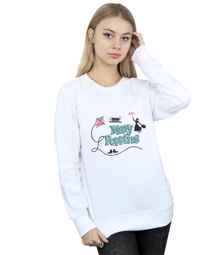 Disney Sweatshirt Mary Poppins Logo Femmes/Dames (Blanc) - UTBI12432