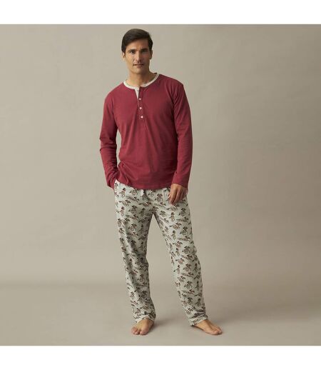 JJB9 Men's Long Sleeve Cotton Pajamas