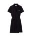 Robe Portefeuille Manches Courtes Femme Noir Lacoste-1