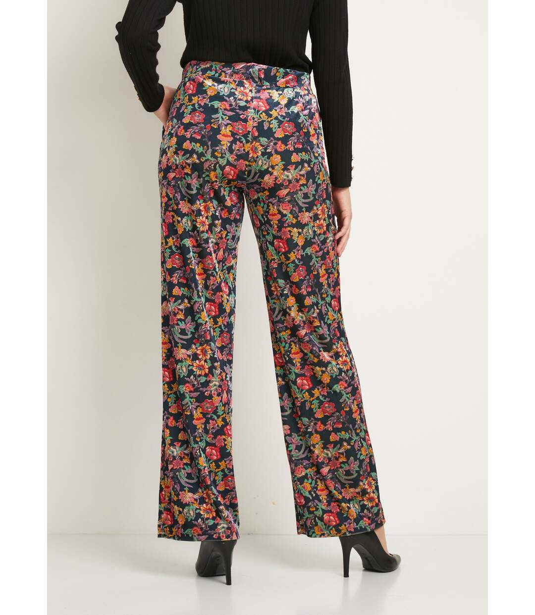 Pantalon taille élastiquée velours ras-2