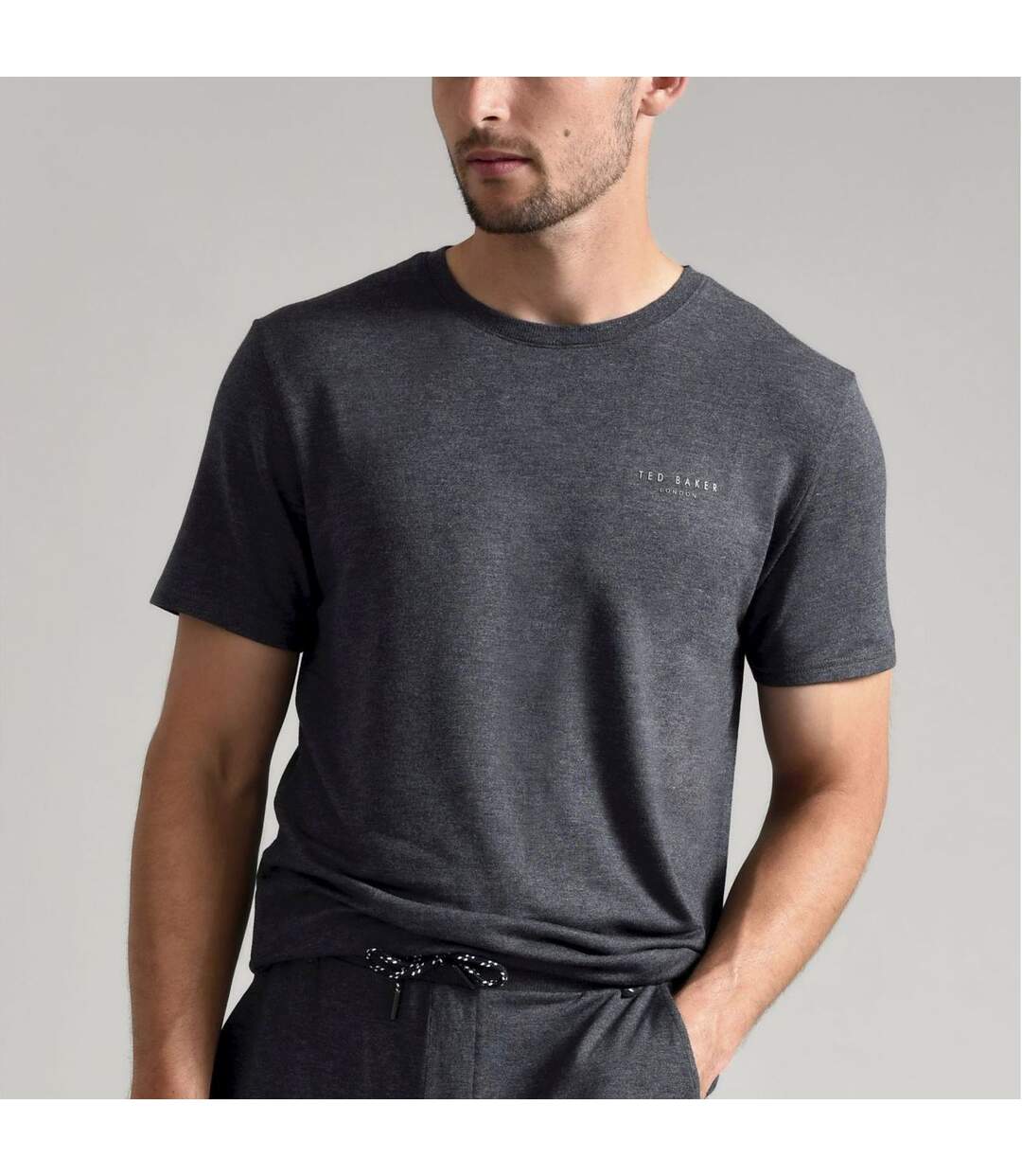Mens Short Sleeve Luxury Pyjama Top Loungewear T-Shirt-5