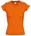 T-shirt manches courtes col V - Femme - 11388 - orange