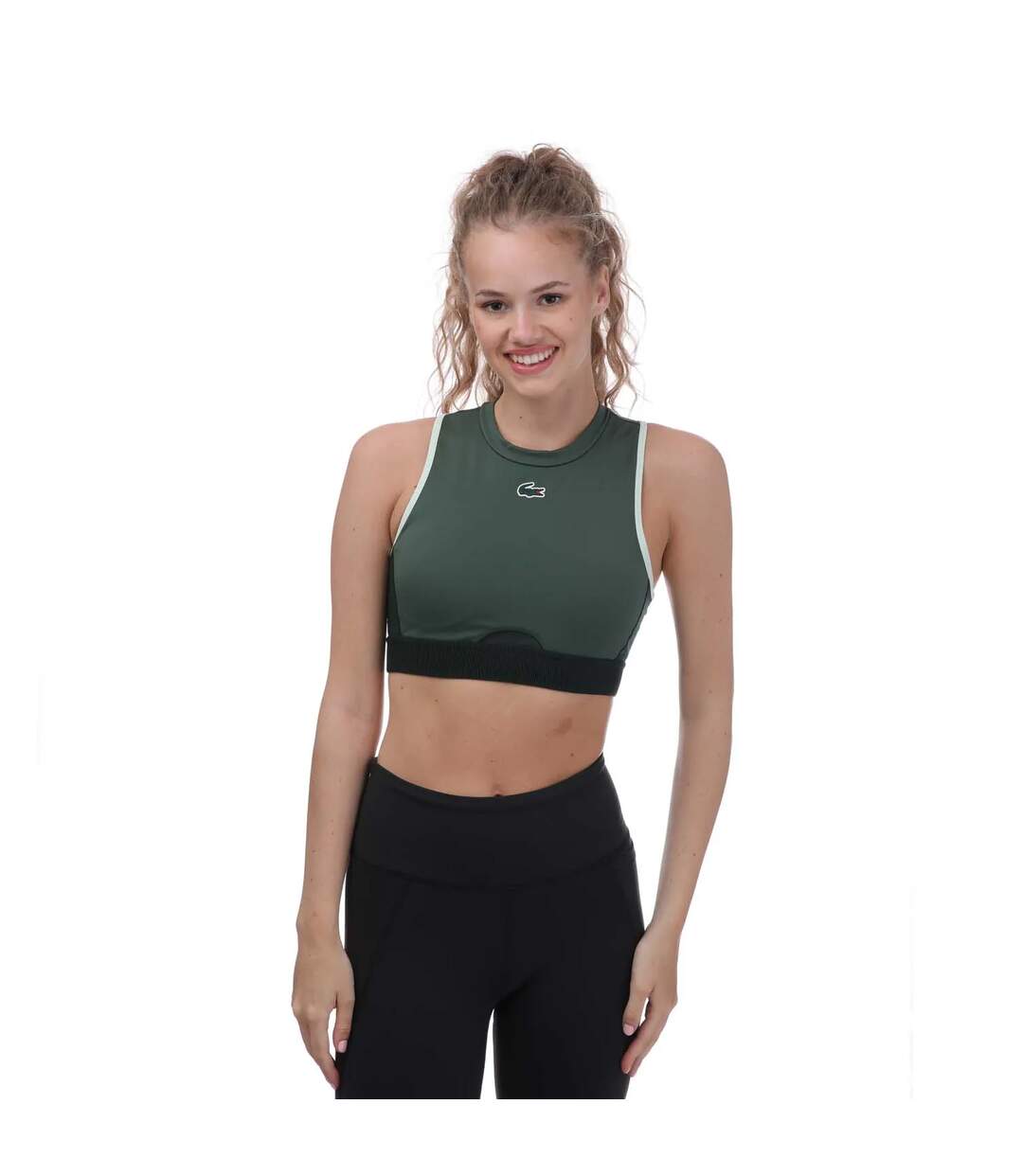 Brassière de sport femme vert Lacoste-1