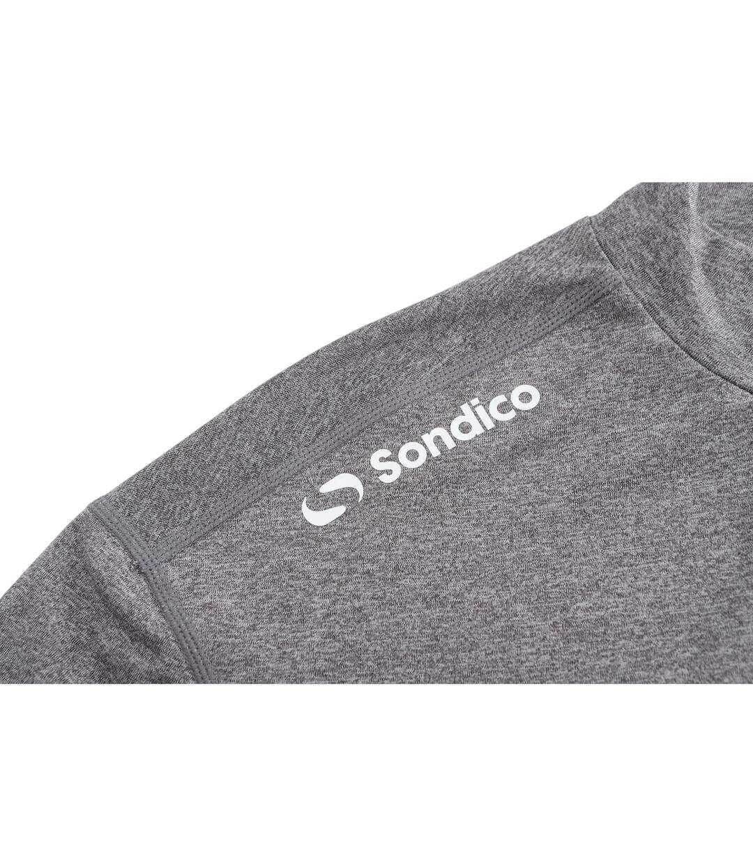 Mens Mock Neck Base Layer Top Grey Sondico-4