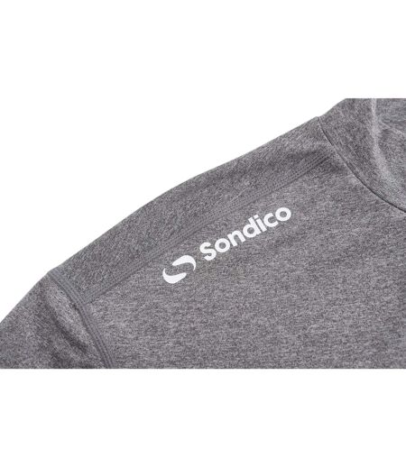 Mens Mock Neck Base Layer Top Grey Sondico