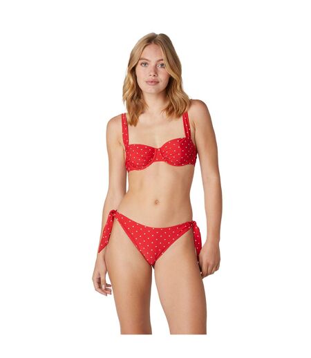 Haut de maillot de bain armaturé rouge La Cadiere