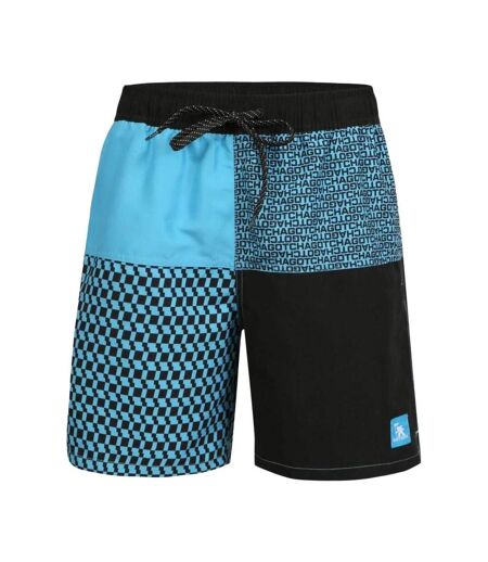 Short de bain noir/bleu homme gotcha grid - xxl
