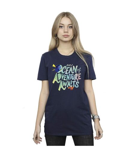 Disney - T-shirt FINDING DORY OCEAN OF ADVENTURE - Femme (Bleu marine) - UTBI23047