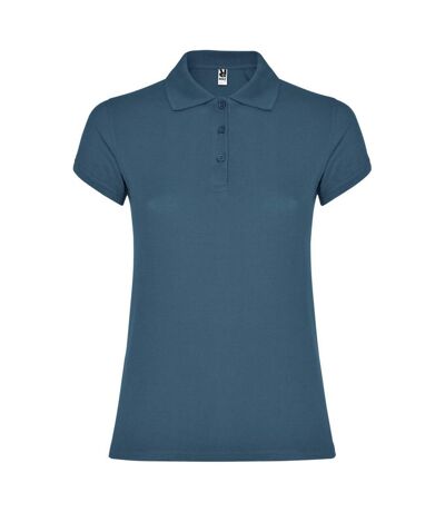 Polo star femme bleu gris Roly