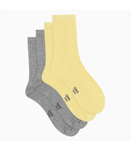 Lot de 2 Paires de Mi-Chaussettes Basique Coton