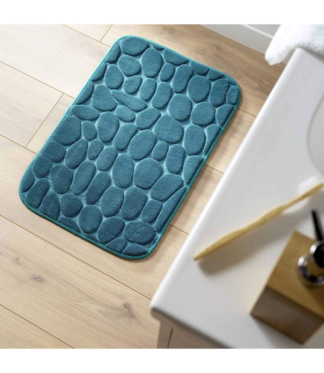 Tapis de Bain Ricochet 50x80cm Bleu Émeraude-3