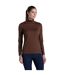 Womens/ladies Charadrion Merino Wool Long-sleeved T-shirt Dark Truffle Craghoppers-1