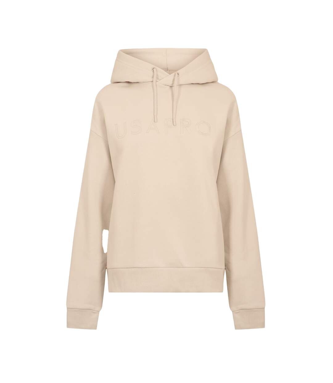 Sweat À Capuche Motif/style Logo Classique Femme Crème USA Pro-2