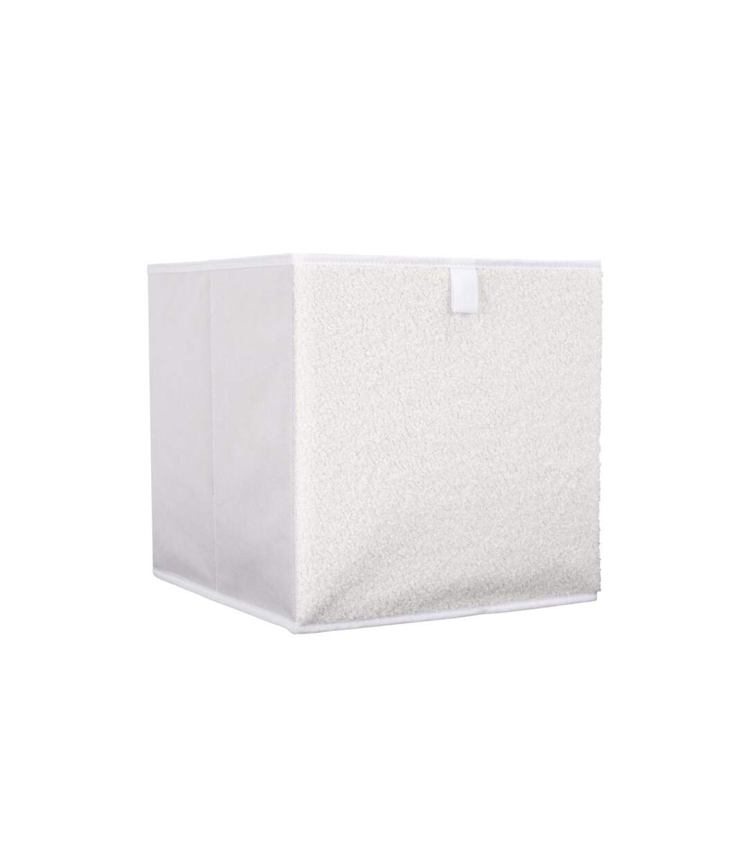 Boîte de Rangement Pliable Bouclette 30x30cm Beige-1