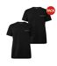 Pack Of 2  Mens Logo Crew Neck T-shirt  Black Emporio Armani EA7-1
