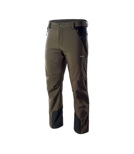 Hi-Tec Mens Astoni Softshell Hiking Trousers (Olive Green/Black) - UTIG1560