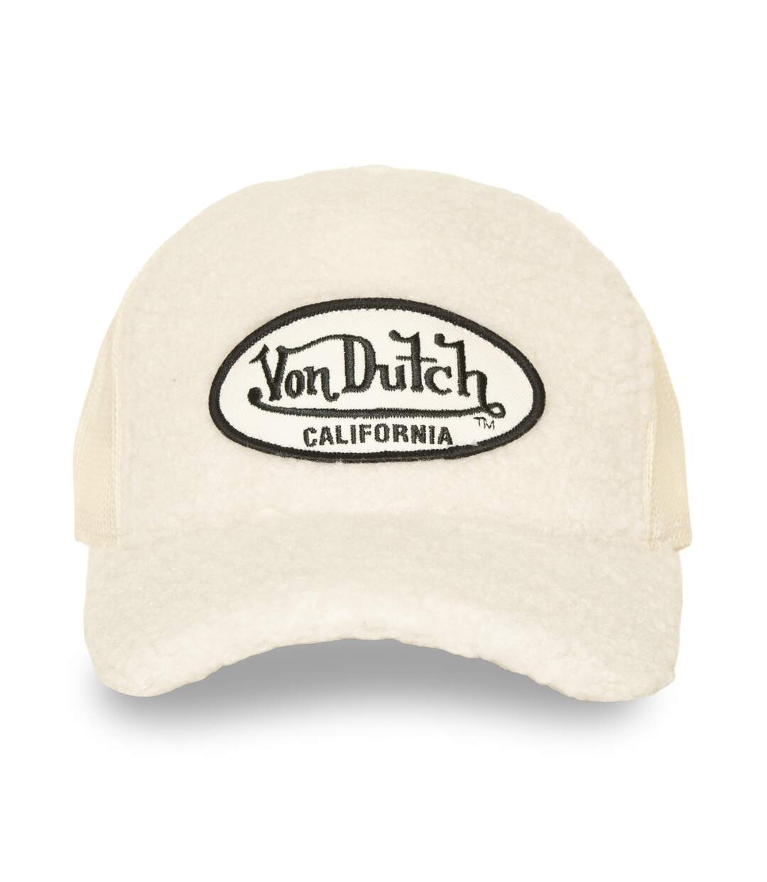 Casquette baseball avec filet adulte en sherpa Sherpa Cream Vondutch-2