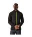 Regatta Mens Navigate Full Zip Fleece Jacket (Black/Lime Green)