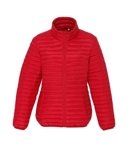 2786 Womens/Ladies Tribe Hooded Fineline Padded Jacket (Red) - UTRW3847