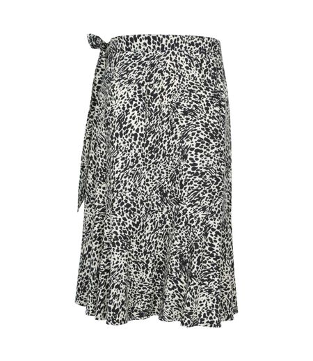 Womens/ladies papamoa animal print wrap skirt monochrome Mountain Warehouse