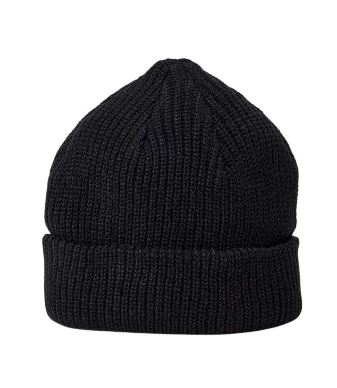 Unisex Adult Ladera Ribbed Beanie Jet Black Modern Amusement-2